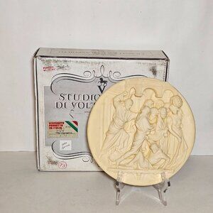 Alberto Santangela “Christ's Entry Into Jerusalem” Alabaster 3D Collector Plate